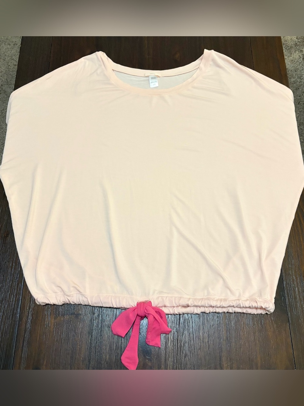Eberjey Gisele Slouchy Pajama Set Peach Bellini / Bright Pink - Picture 9 of 11